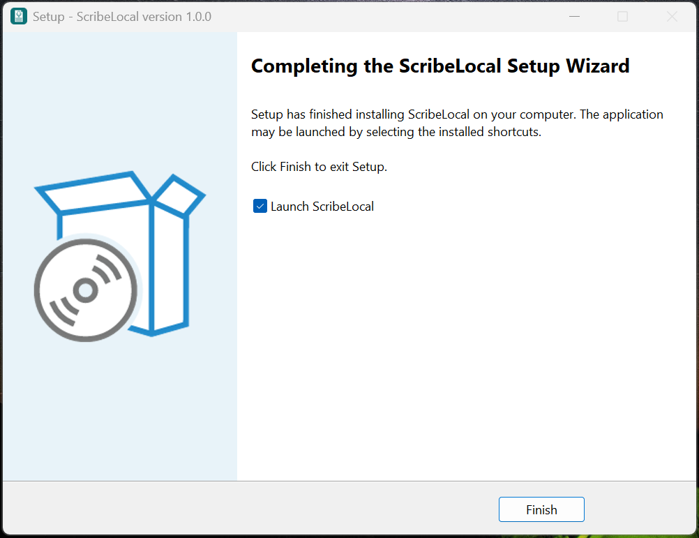 Installation completing